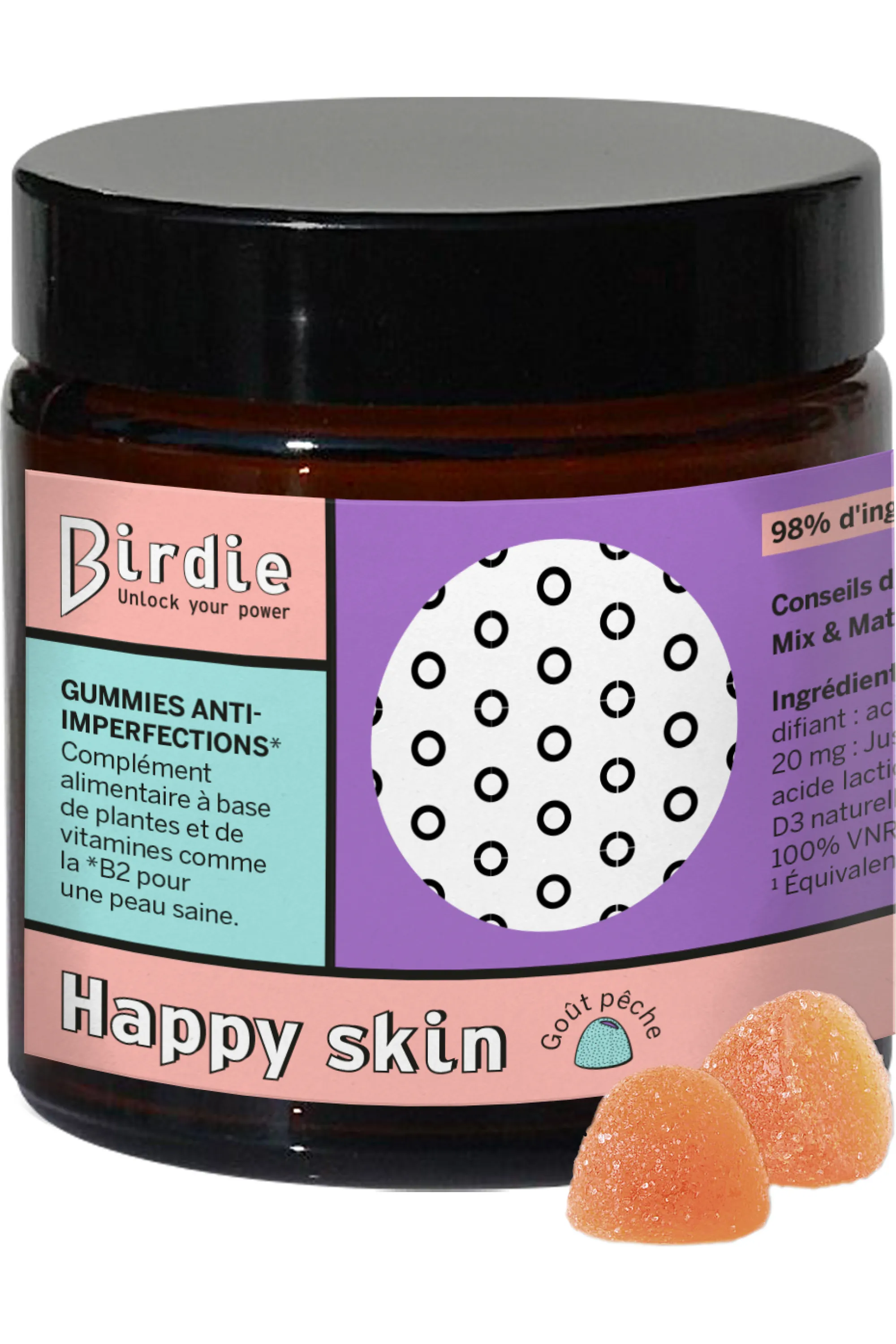 Birdie Gummies anti-imperfections Happy skin-150 g