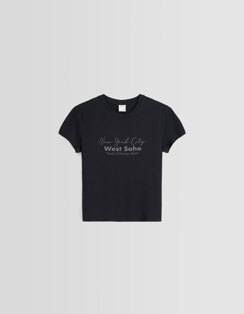 Camiseta de manga curta com estampa