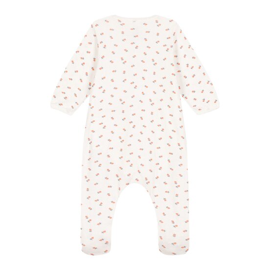 Bodyjama fleurs en tubique   Blanc marshmallow/blanc multico        de               Petit Bateau