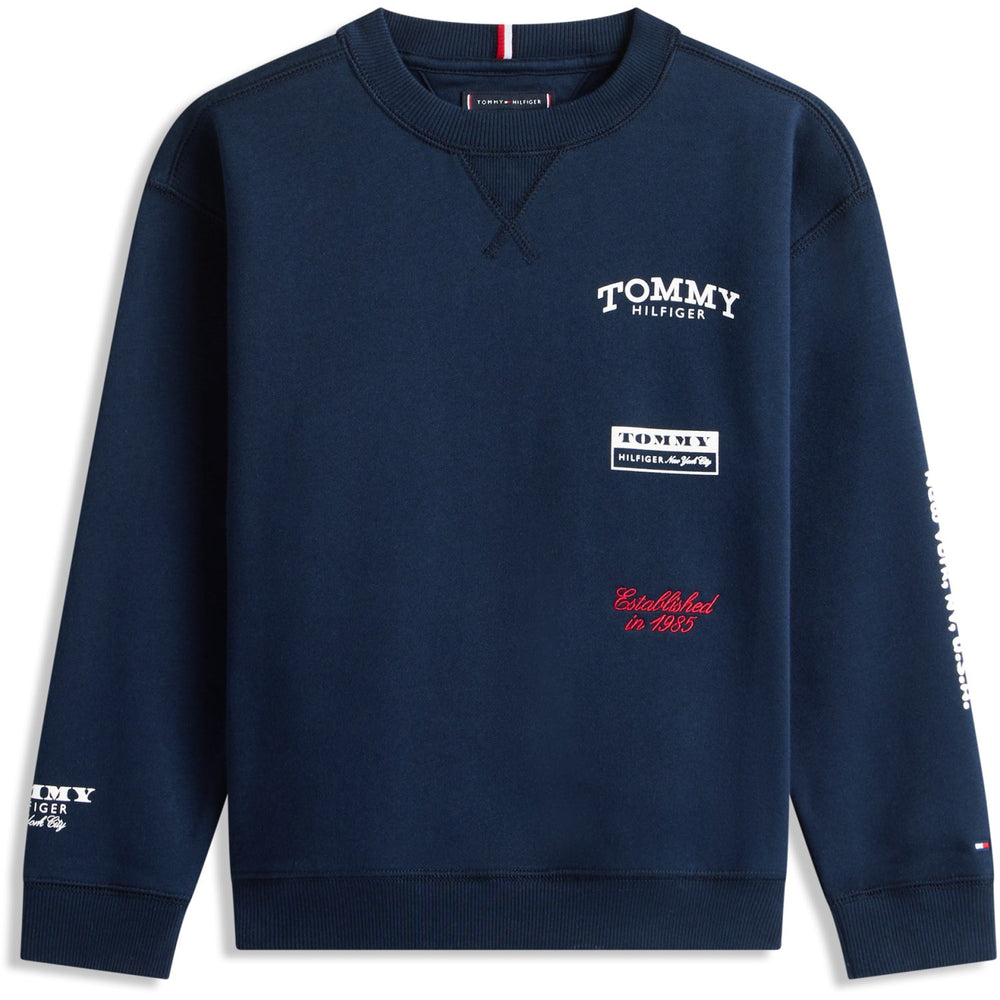Køb Tommy Hilfiger Dark Night Navy Multi Print Sweatshirt