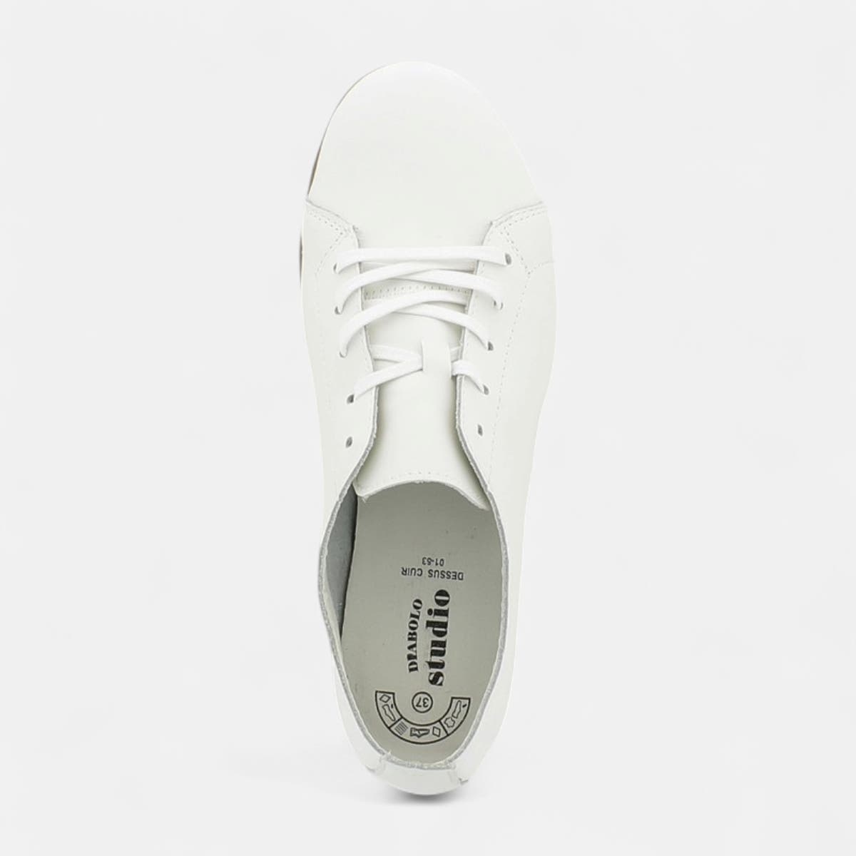 Baskets basses Femme en cuir blanc