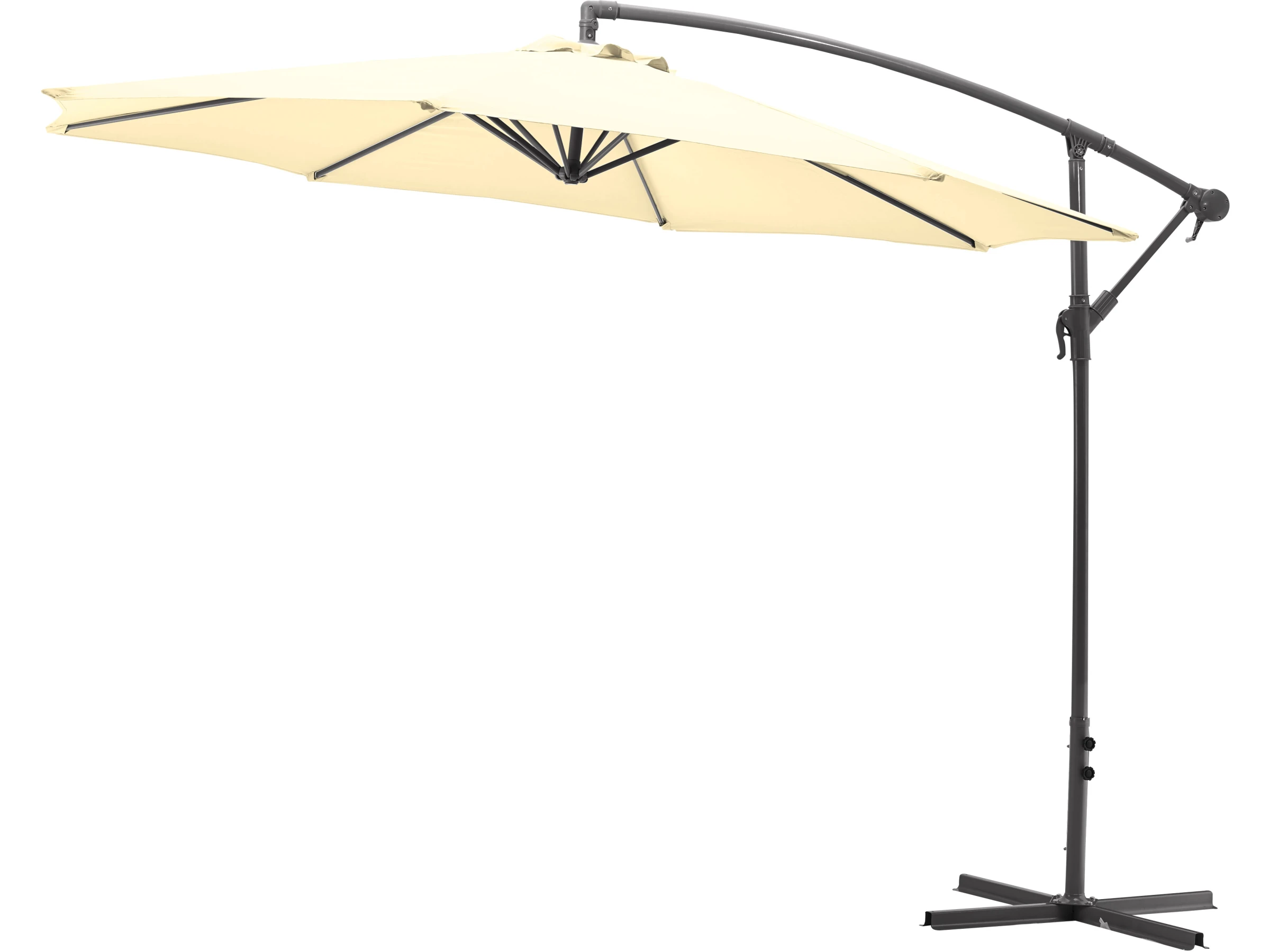 Gartenfreunde Ampelschirm Ø 300 cm Creme mit Kurbel