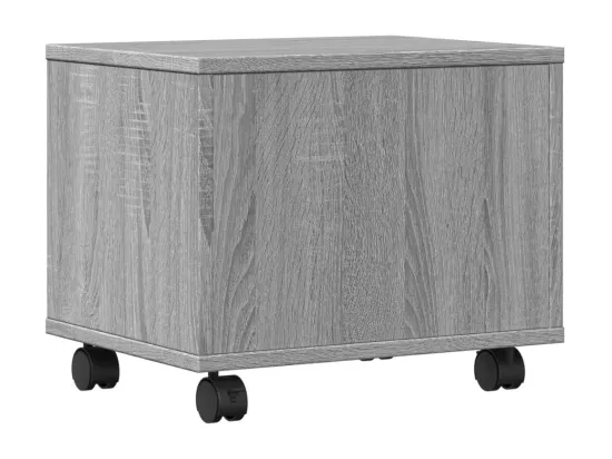 Support d'imprimante avec roulettes sonoma gris 41x32x34,5 cm