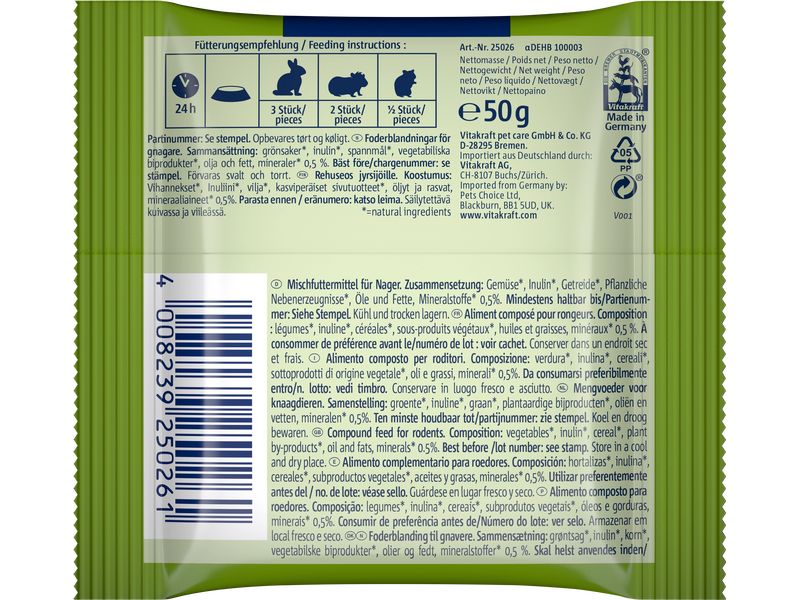 Vitakraft Snack Sunnys, 50 g Mischfuttermittel für Nager