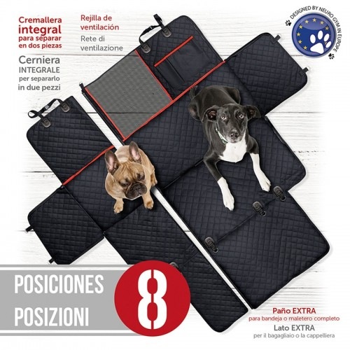 Capa para assento de carro Pet&Car Duke preta e vermelha