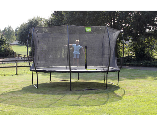 EXIT Silhouette trampoline met veiligheidsnet Ø 427 cm zwart