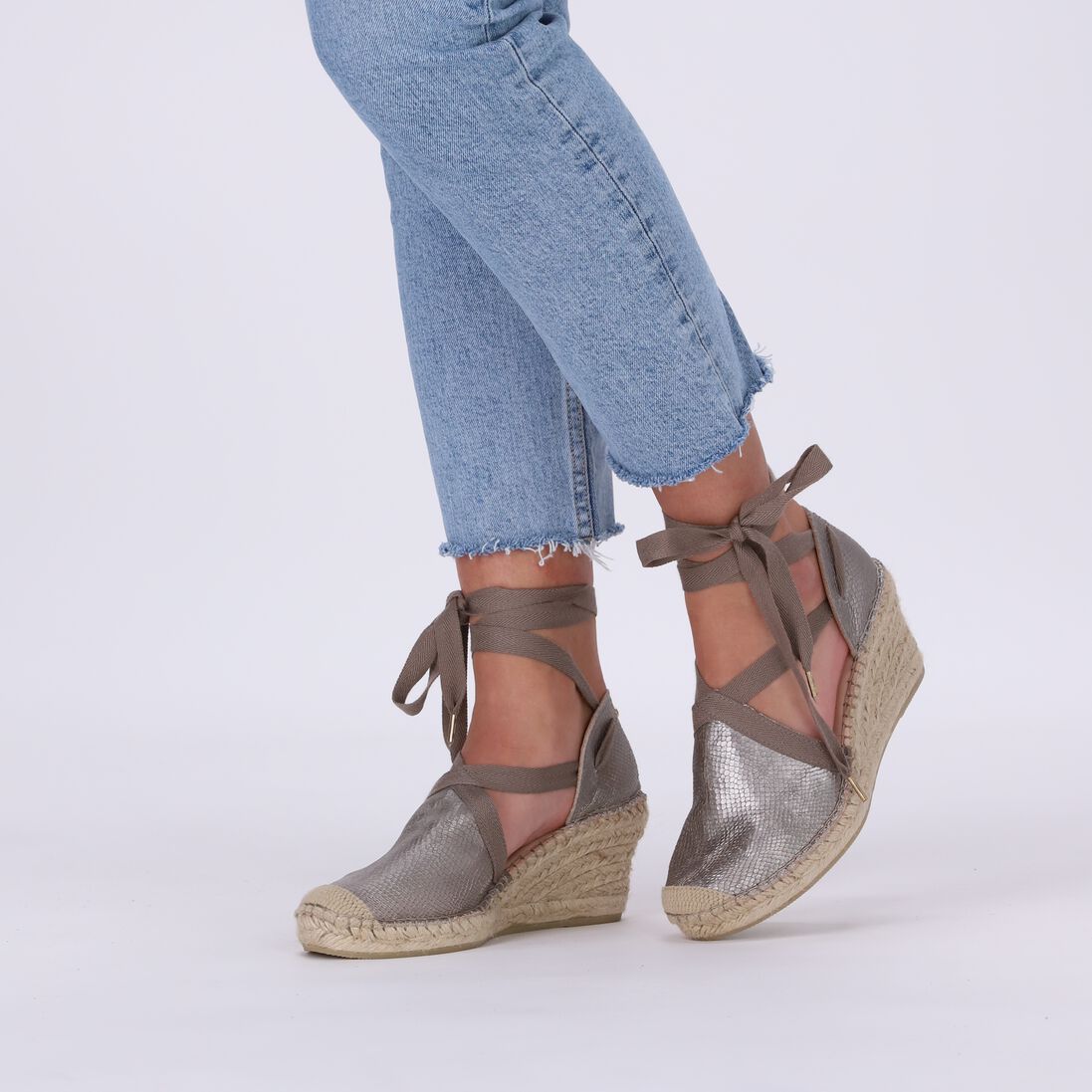 FRED DE LA BRETONIERE taupe fred de la bretoniere espadrilles 153010232