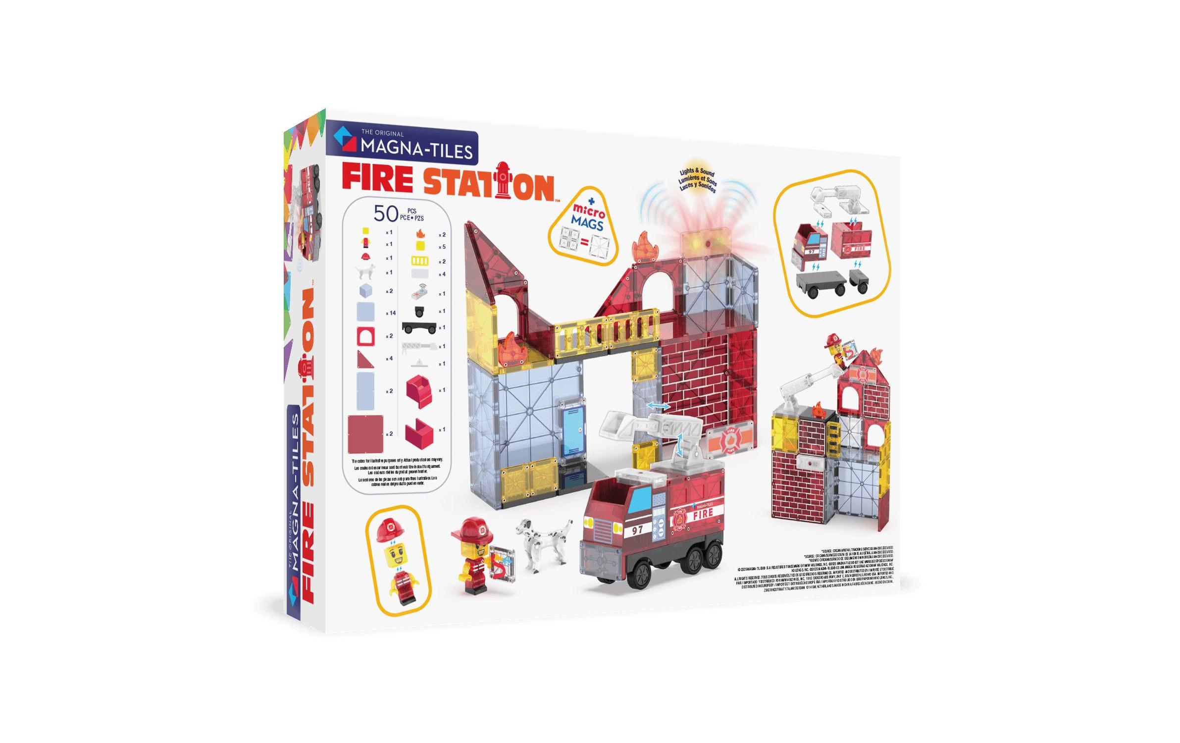 Fire Station 50 TeileBau-Set mit 50 magnetischen Teilen