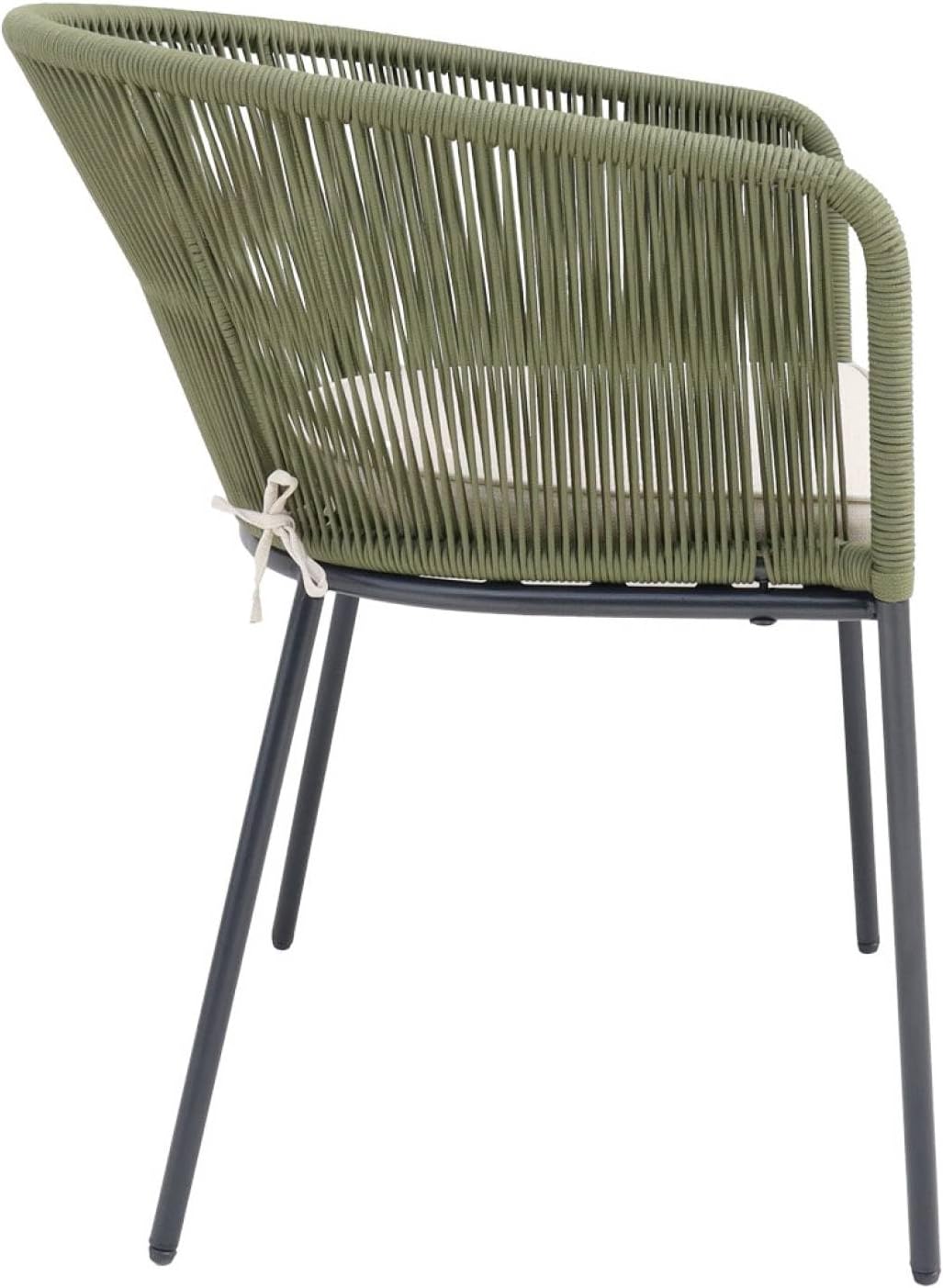 sweeek - 4er-Set Gartensessel aus verzinktem Stahl mit Seilbespannung - Santos