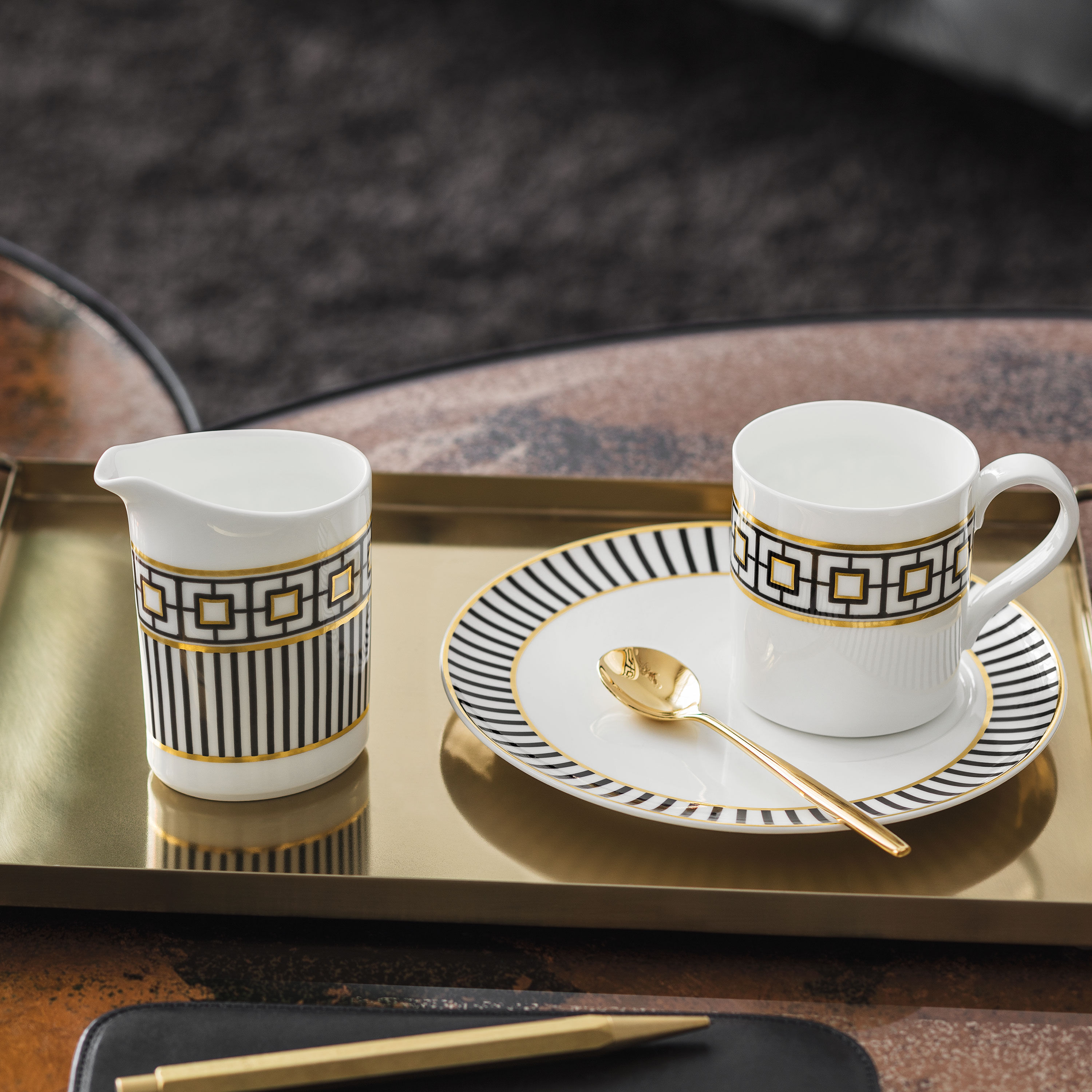 MetroChic Espresso cup Multi-colored, 2.1 oz, Premium Bone Porcelain