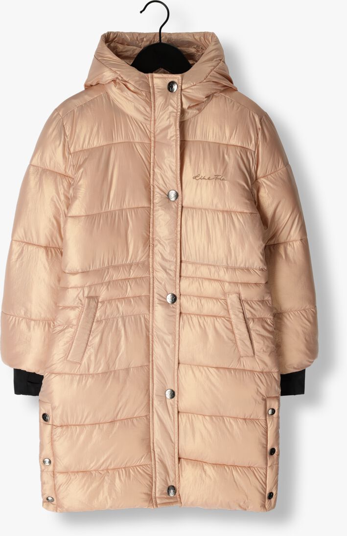 LIKE FLO roze like flo gewatteerde jas flo girls maxi hooded jacket