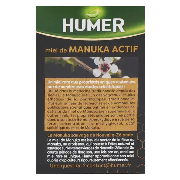 Mel de Manuka Ativo Humer IAA® 15+100% Puro - Pote de 250g