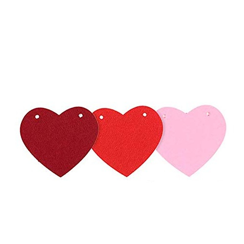 (5er Set) Filz Herz Girlande Valentinstag Party Dekoration Accessoire Banner - I Love You
