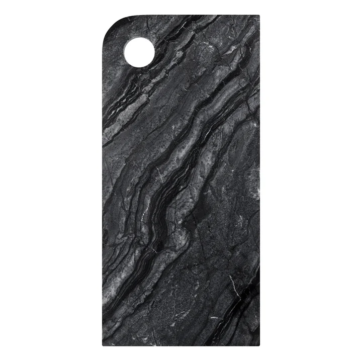 Mette Ditmer - Marble Schneidebrett, 18 x 38 cm, schwarz / grau