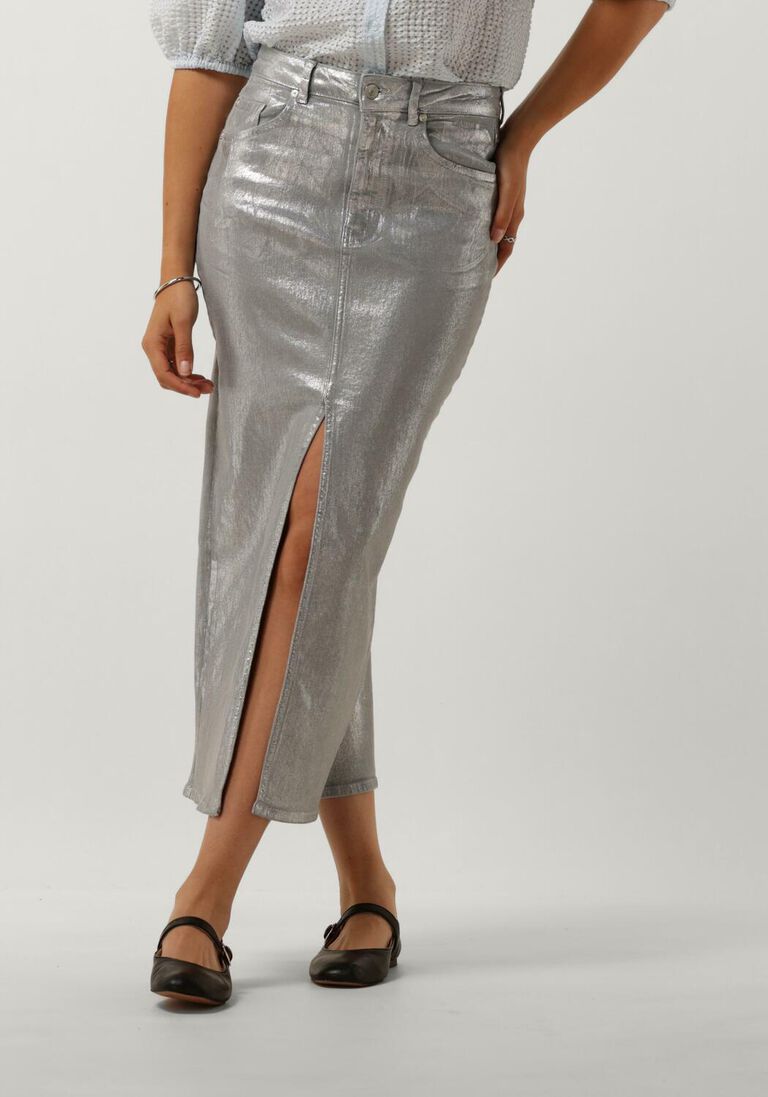 zilveren second female midirok aspect skirt