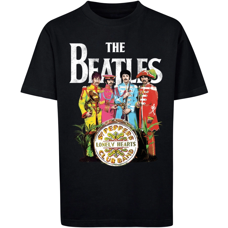 F4NT4STIC T-Shirt The Beatles Band Sgt Pepper Black schwarz