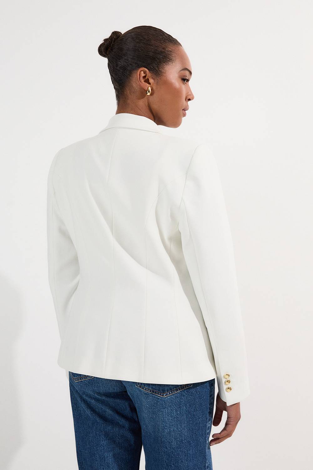 KarenMillen Blazer militaire à boutons sur mesure pour grandes tailles