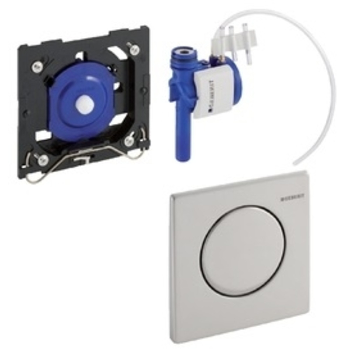 Geberit HyTouch urinoir stuursysteem pneumatisch mambo 13x13cm RVS geborsteld