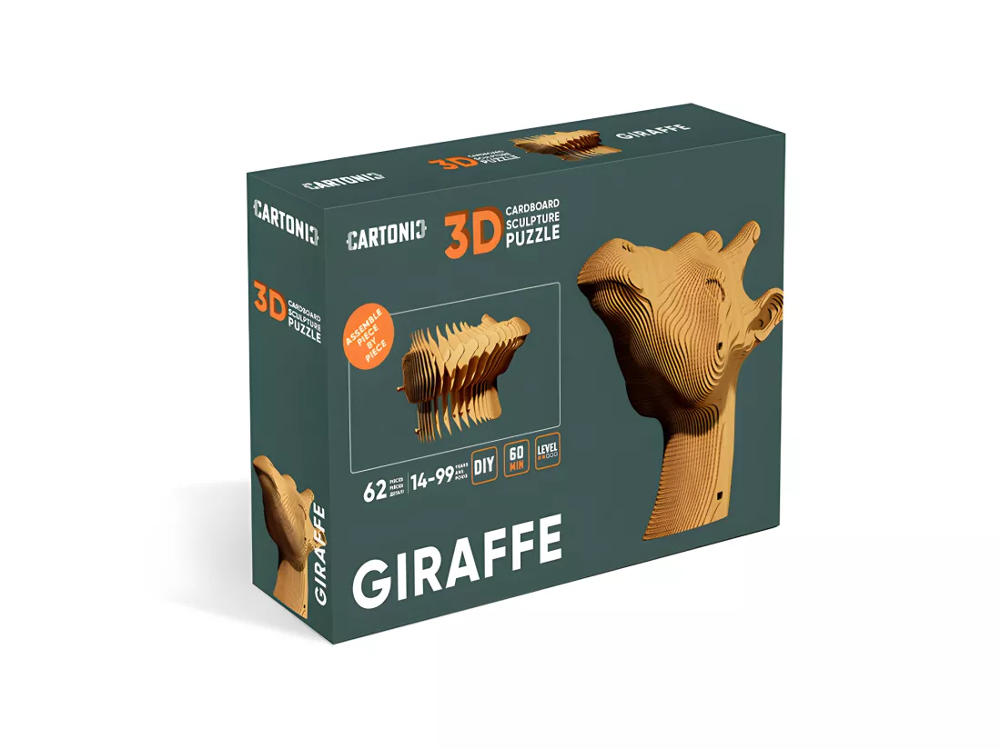 Puzzle 3D Girafe Naturel Cartonic