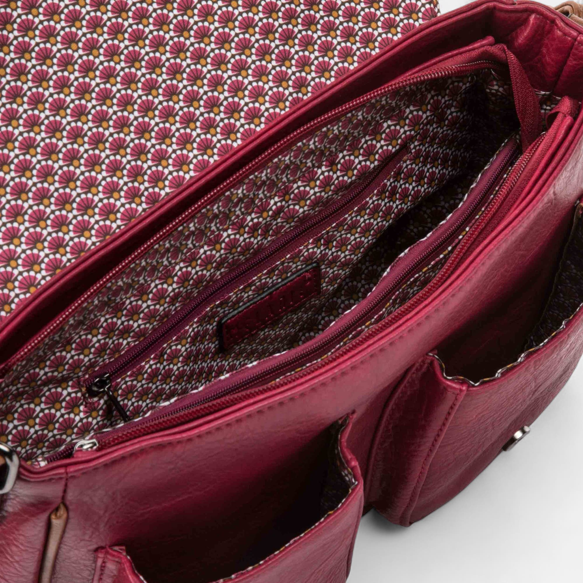 Sac bandoulière bordeaux