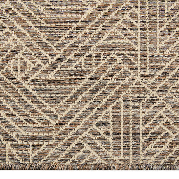 Tapis extérieur géométrique Reva 100 x 150 cm beige