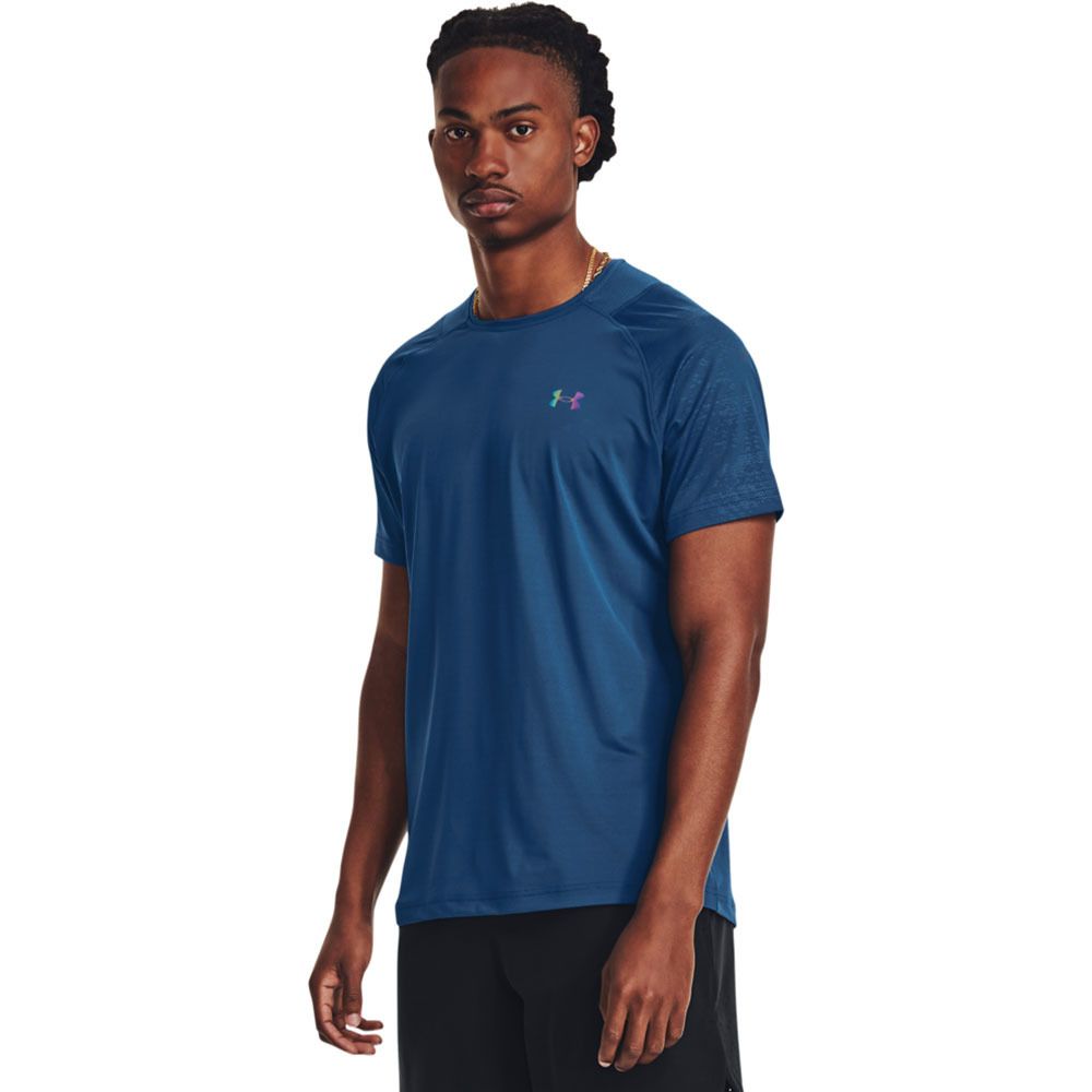 Under Armour RUSH EMBOSS - Maillot Homme bleu