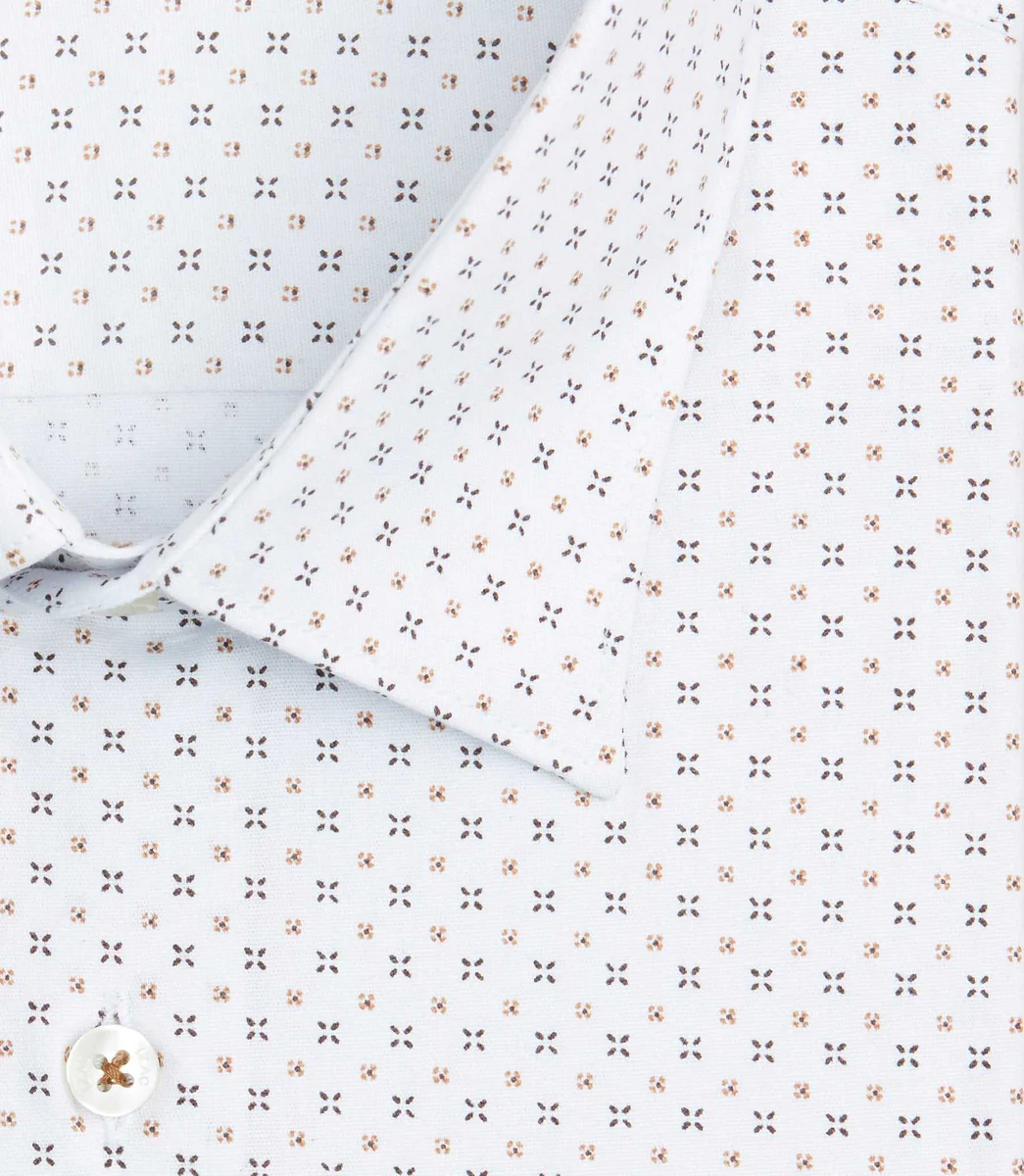 Chemise imprimée beige 