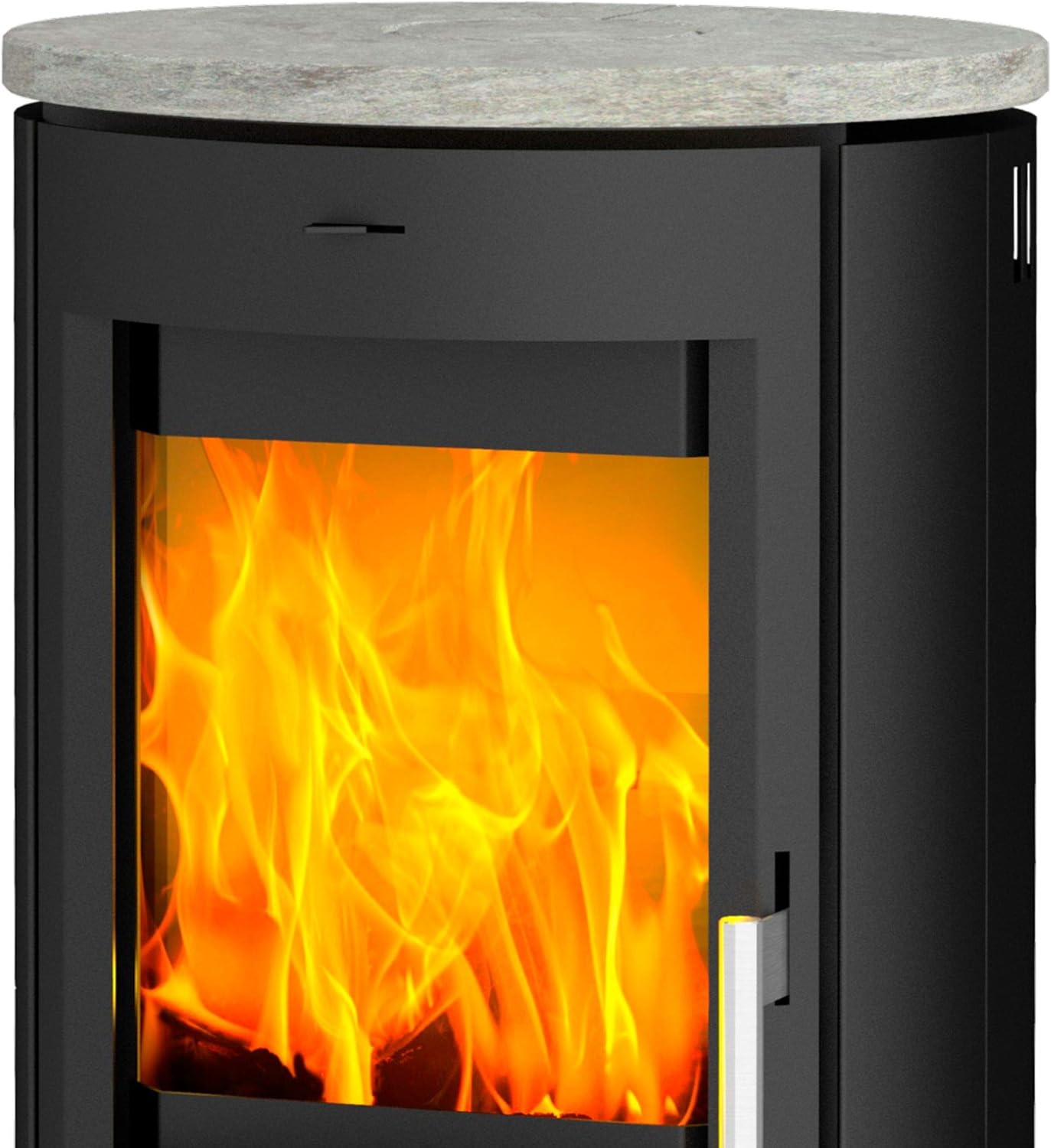 Fireplace K6780 Zaria Kaminofen Stahl schwarz | Topplatte Speckstein/A+