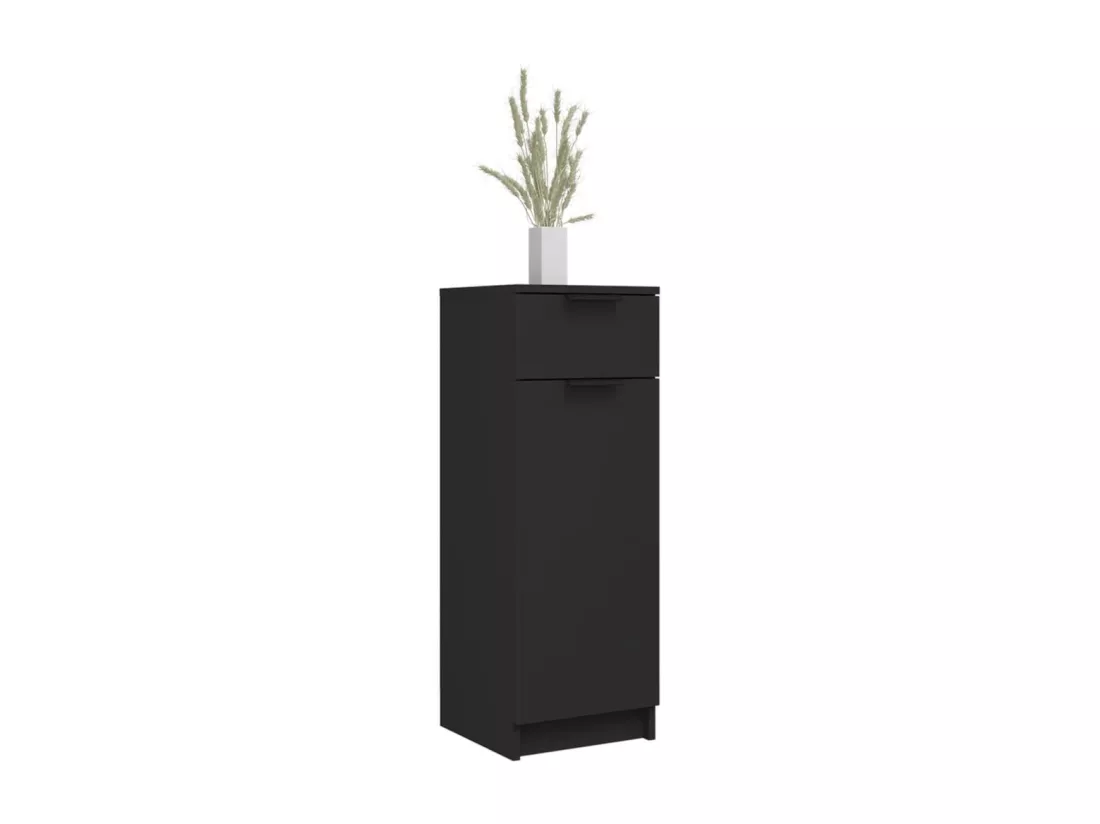 Armoire de salle de bain Noir 32x34x90 cm Bois d'ingénierie