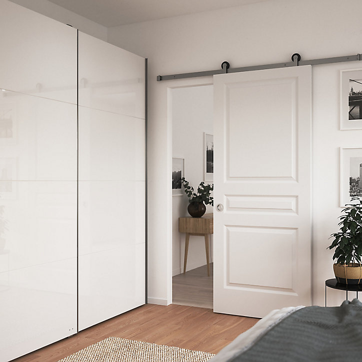 Porte coulissante Ordesa blanc H.204 x l.83 cm