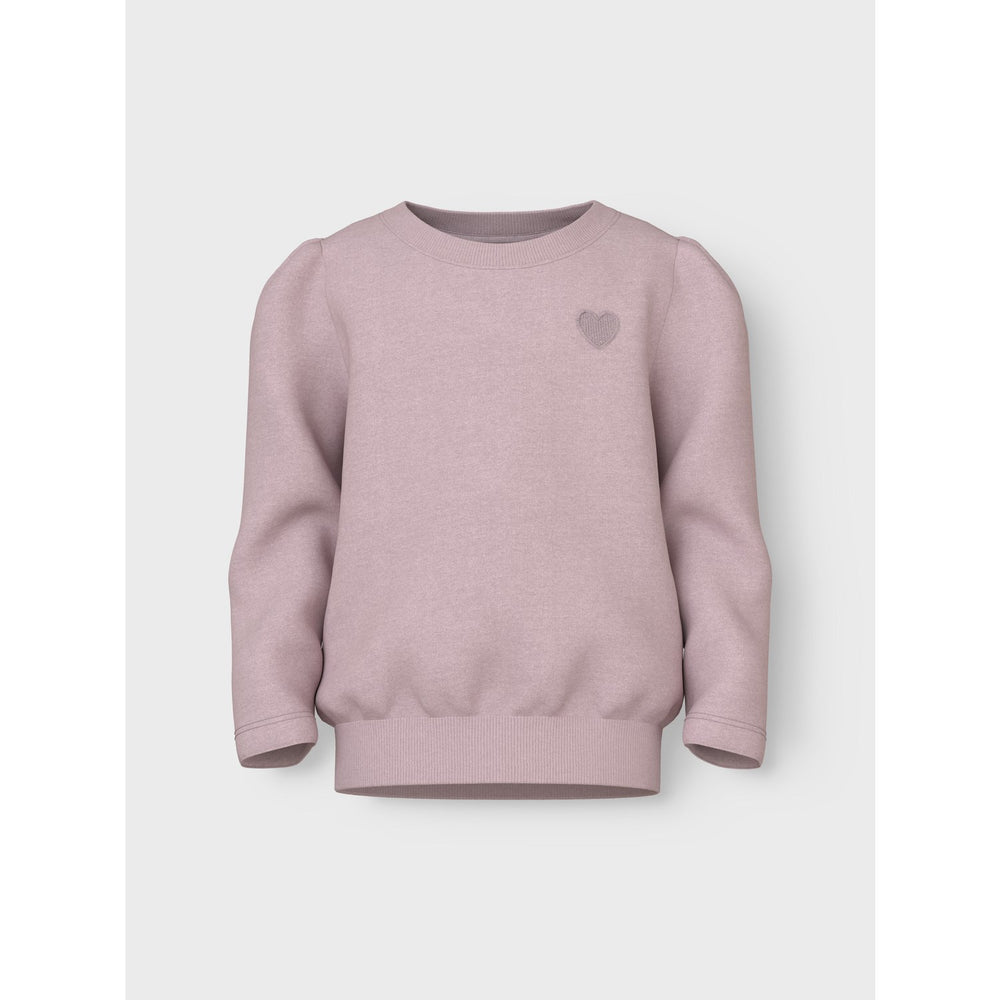 Køb Name It Burnished Lilac Heart Embroidery Nmfvima Ls Nreg Sweat Bru
