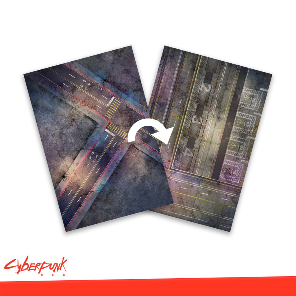 Cyberpunk Red - Combat Zone - 44x30 Game Mat