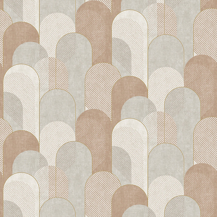 Papier peint pré-encollé vinyle intissé Easy Roll GoodHome Albury rose l.53 x H.1005 cm