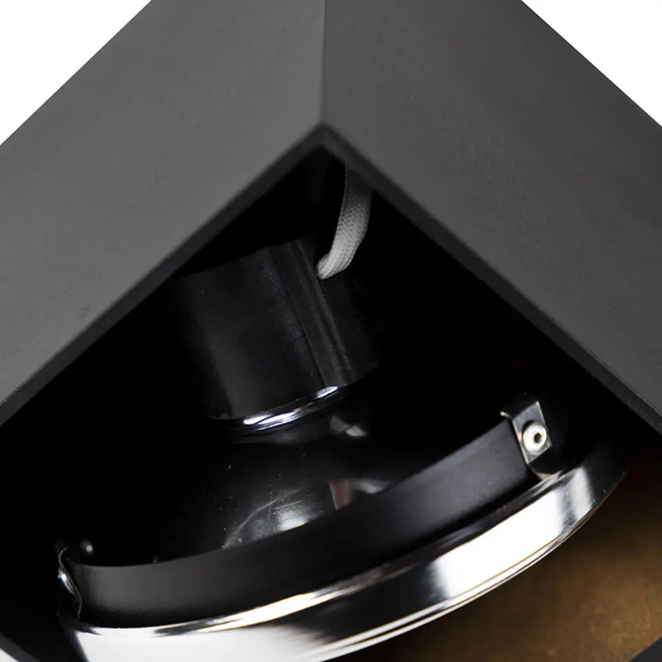 Qazqa opbouwspots box zwart g9