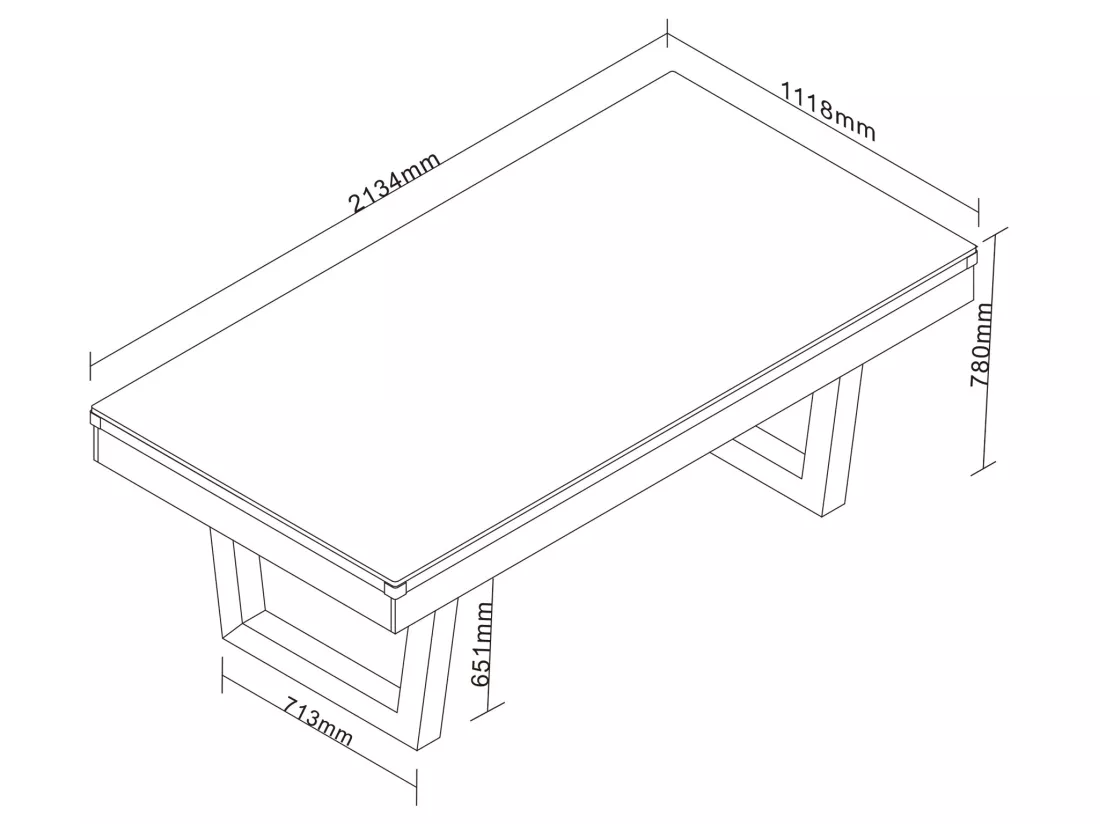 Table transformable - Billard & Ping-pong - Coloris naturel clair et noir - L213,4 x P111,8 x H78,5 cm - MELIAN