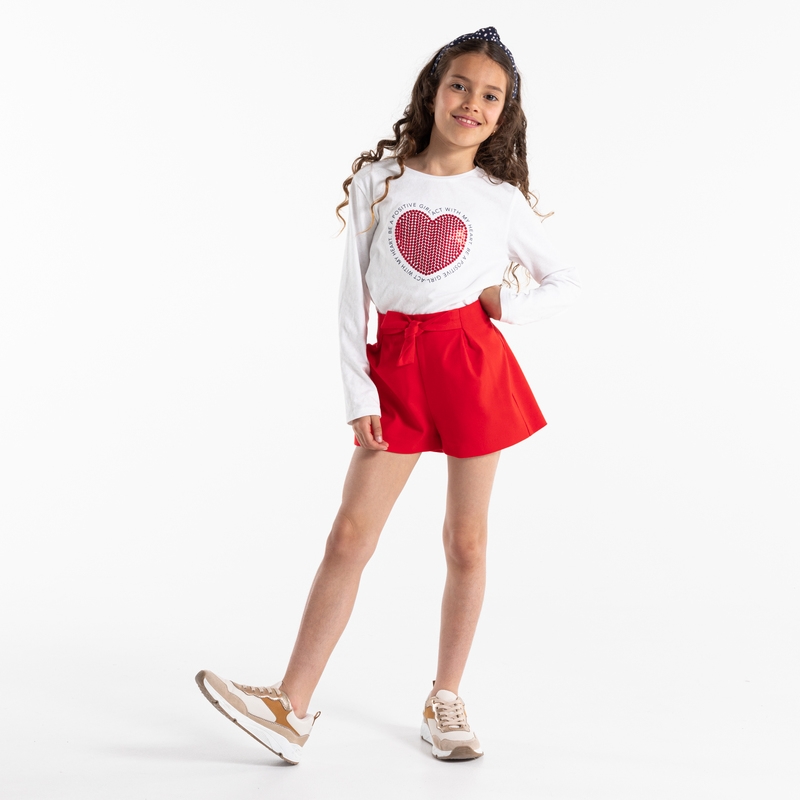 Short chic rouge Fille