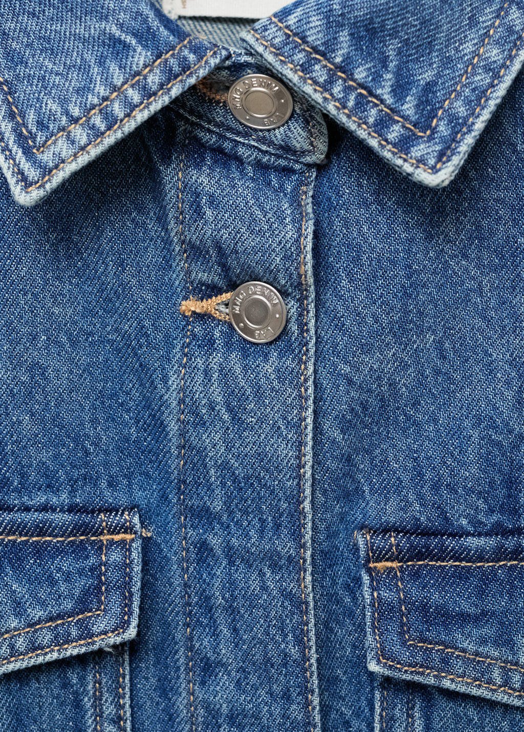 Mango Kids denim blousejurk medium blue denim