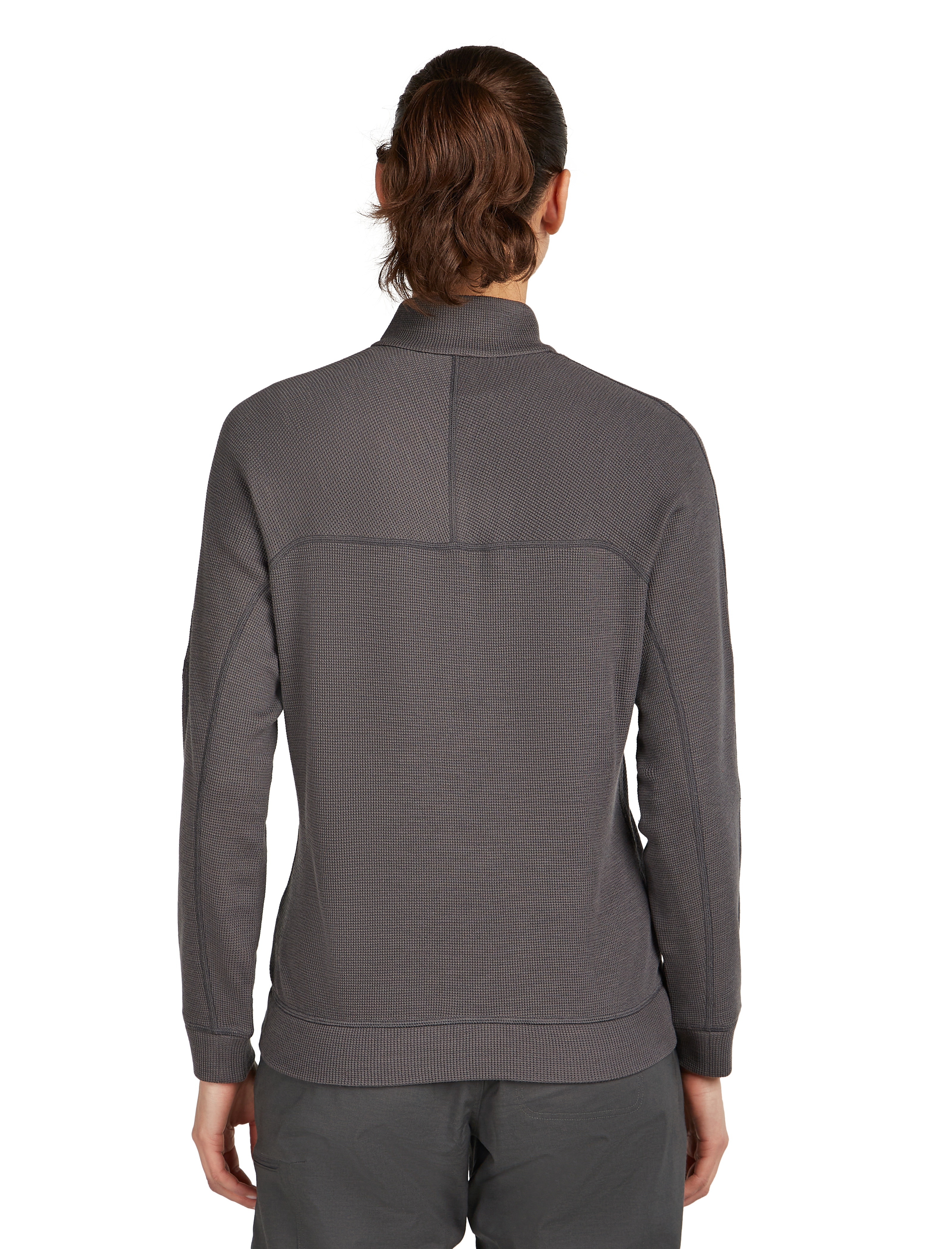 W Merino Blend 260 Waffle Knit Wander LS Half Zip