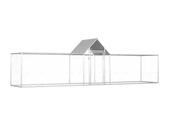 Poulailler 5 x 1 x 1,5 m Acier galvanisé