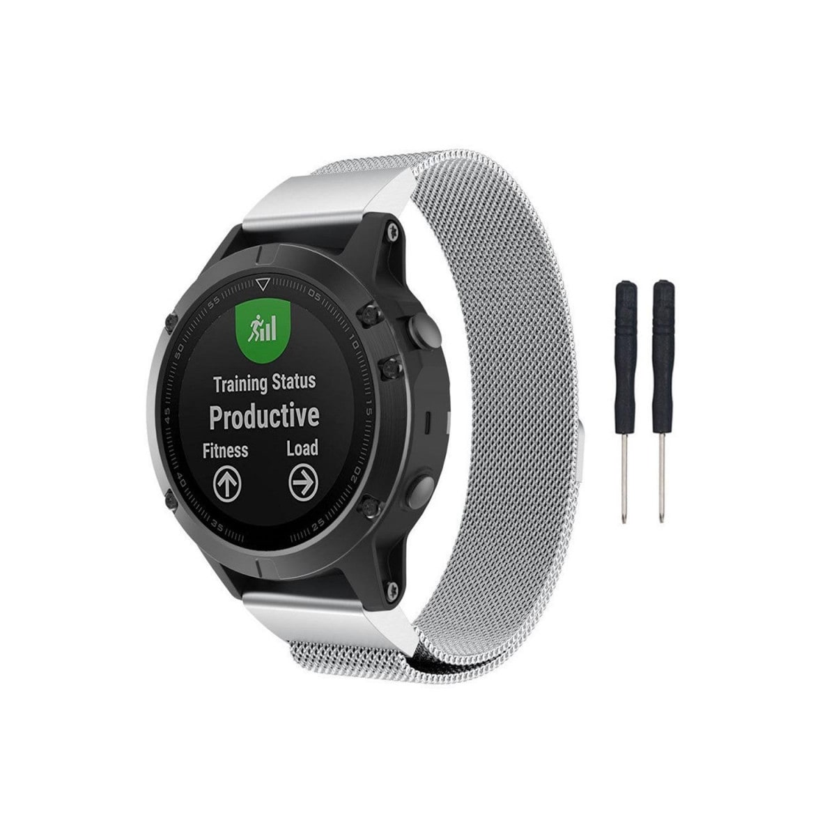 Milanese RSF stålarmbånd Garmin Fenix 3 / 5X / 5X Plus - sølv