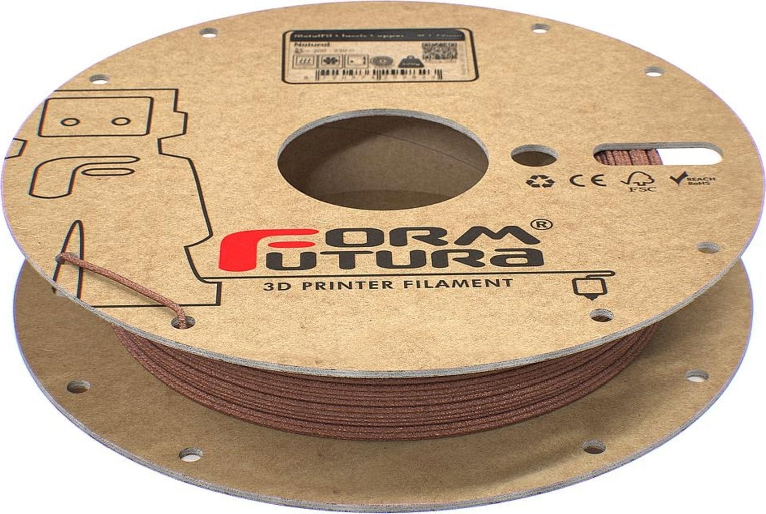 FormFutura  MetalFil™ Classic Copper, 1,75 mm / 250 g    Einzigartiges Kupfer-Filament auf PLA-Basis