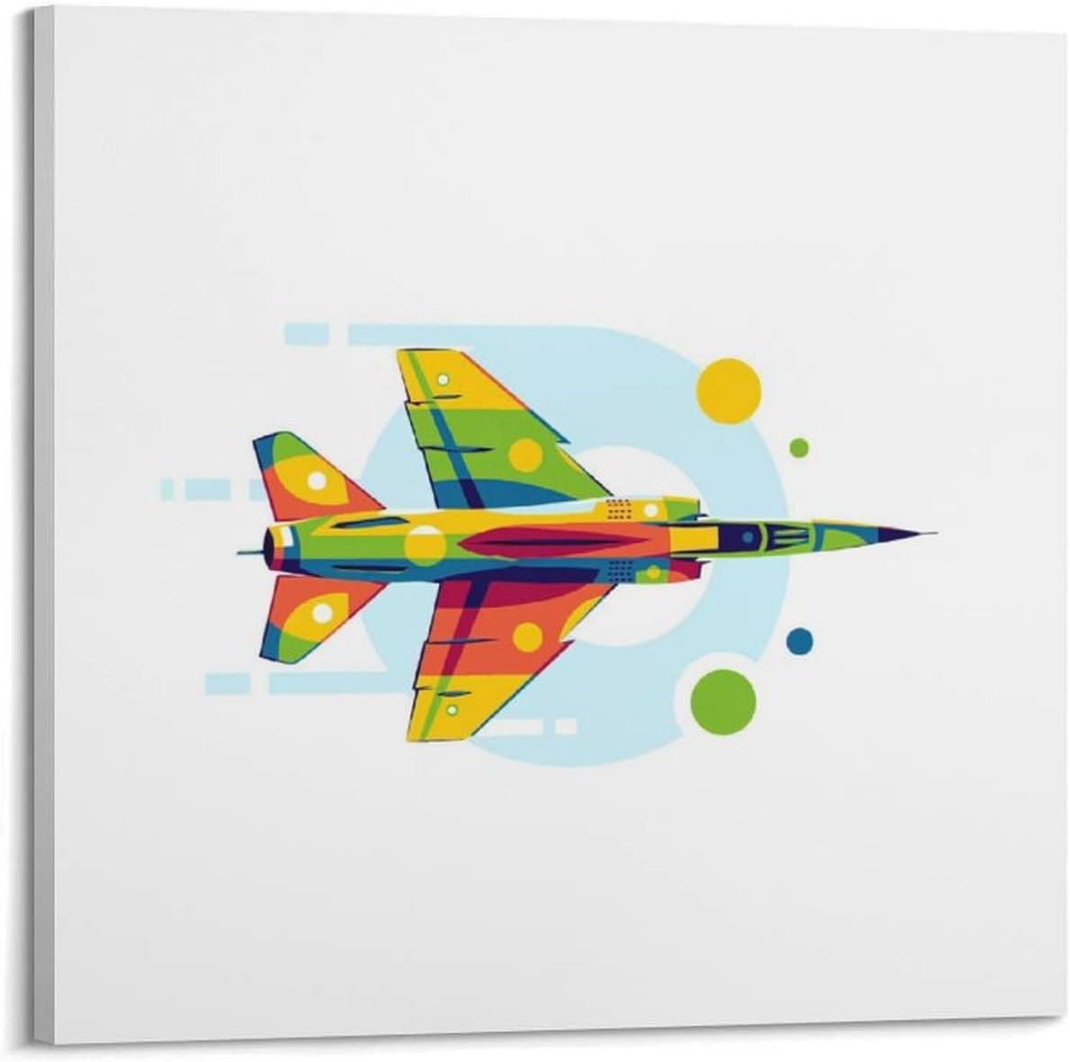 XHHOKA Kampfflugzeug-Poster, Mirage F1 Fighter Jet, dekorative Leinwand, Wand- und Kunstposter, Gemälde, 70 x 70 cm
