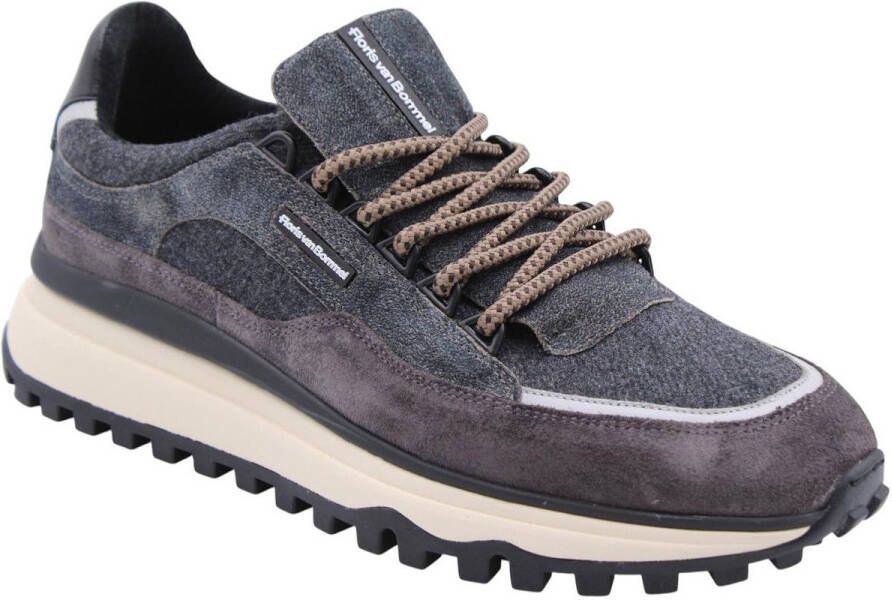 FLORIS VAN BOMMEL Lage Sneakers Heren Sfm-10248 De Gripper Maat: 43⅓ Materiaal: Suède Kleur: Grijs