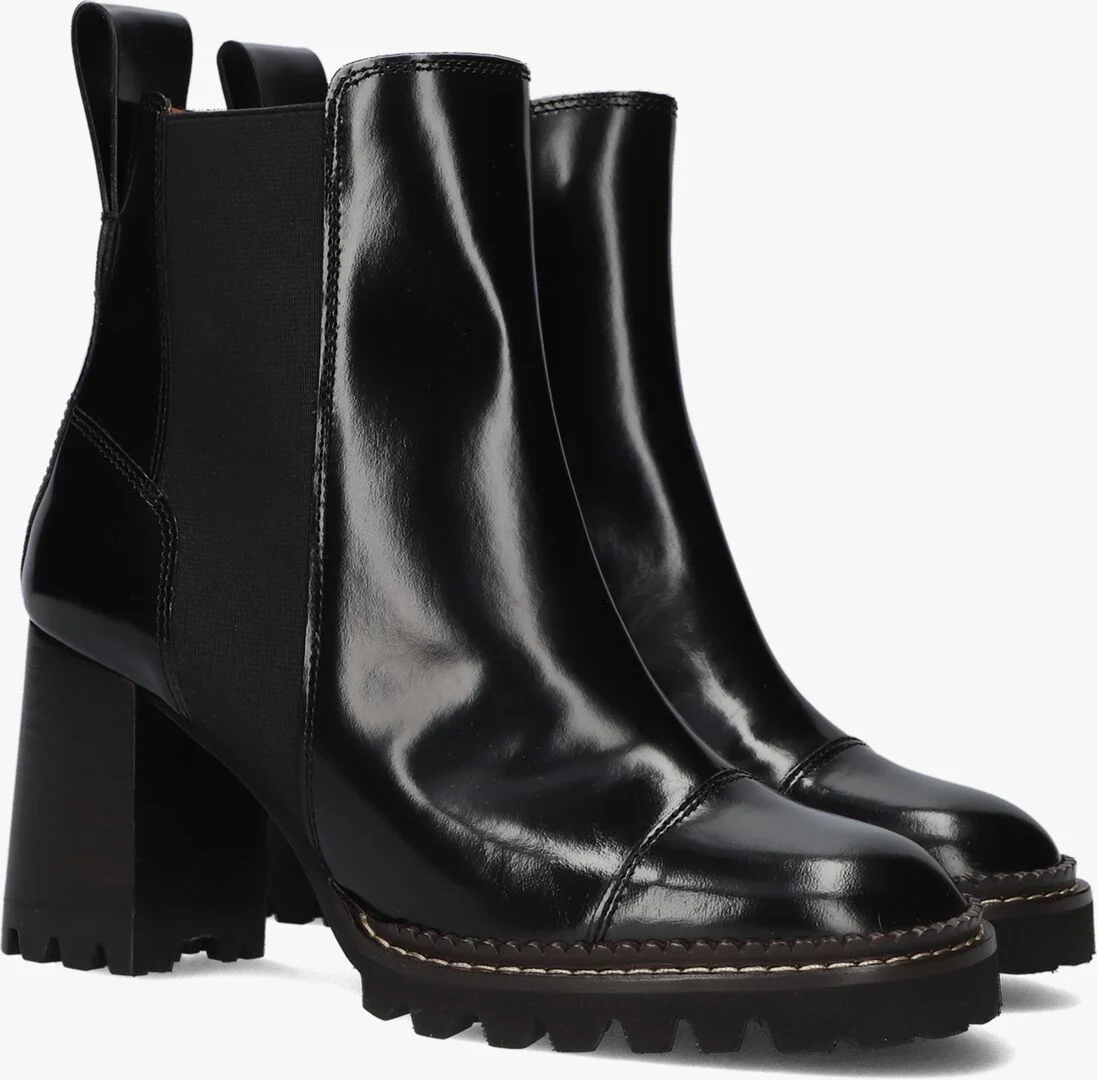 SEE BY CHLO\u00C9 zwarte see by chlo&eacute; enkellaarsjes mallory