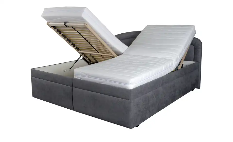 Polsterbett Bolton 180 cm Grau