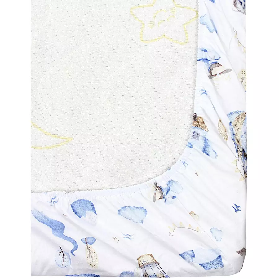 TupTam Baby Kinder Spannbettlaken 2er Pack blauweiß