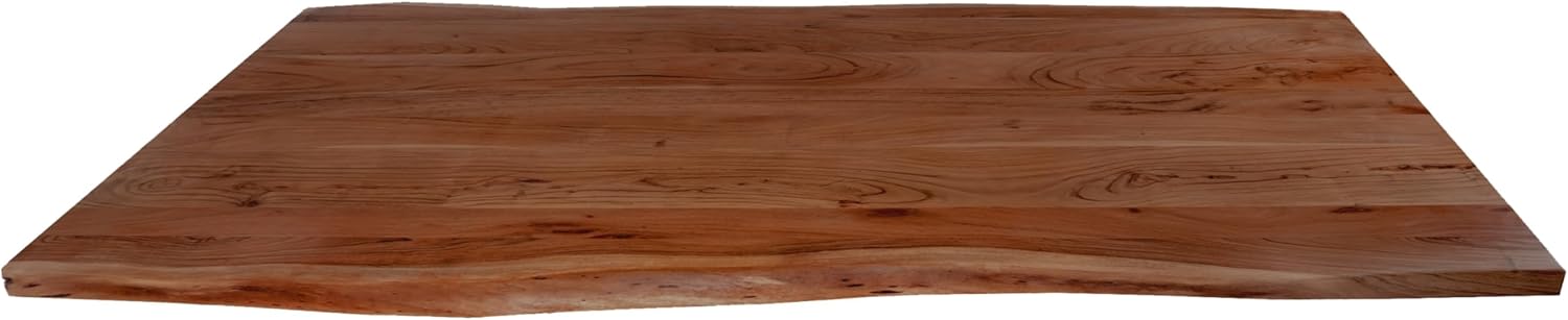 SAM Esstisch 160 x 85 cm Tomaso, Baumkantentisch nussbaumfarben, Akazienholz massiv, U-Gestell aus Metall Schwarz, echte Baumkante