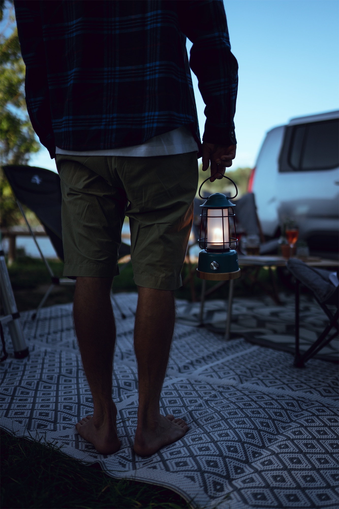 Berger Hopuni LED Campinglaterne mit Dimmfunktion blau