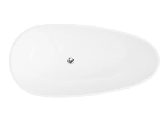 Baignoire îlot asymétrique en solid surface - 268 L - 172 x 83 x 53 cm - Blanche - FENICE