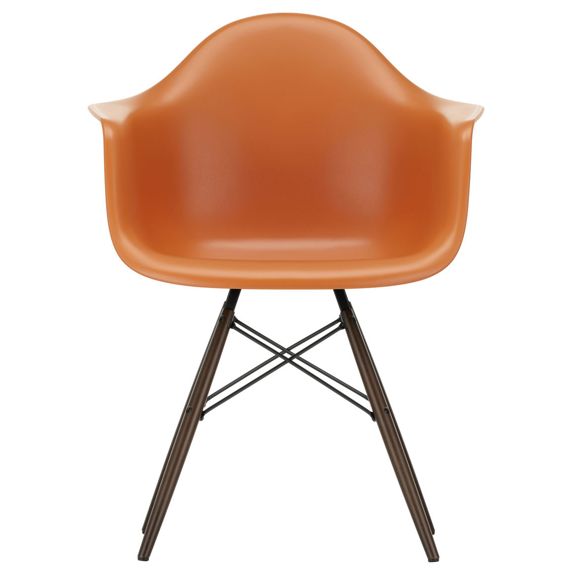 Eetkamerstoel DAW Rusty orange RE esdoorn donker